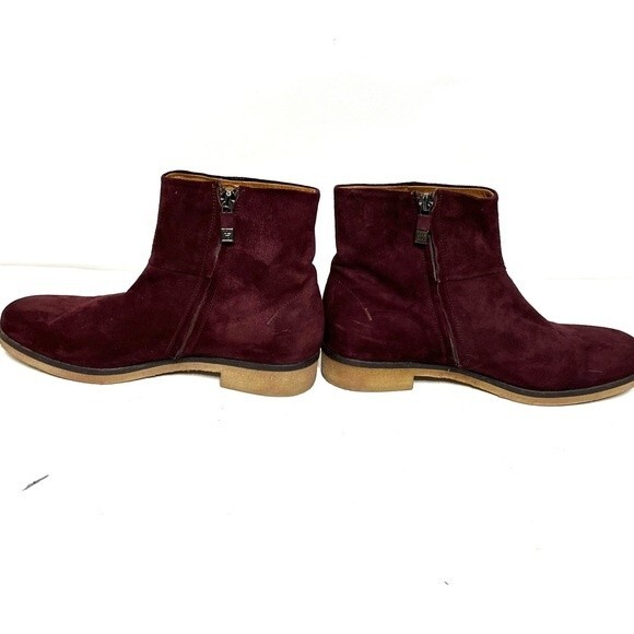 Alberto Fermani Burgundy Suede Ankle Boots 39 - Picture 3 of 10